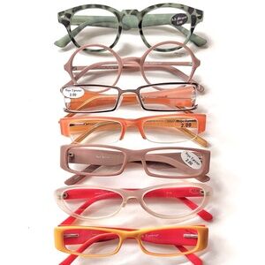 NEW Petite Fit 7pr Reading Glasses Vintage Unique Boutique Skinny New Old Stock